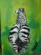 Zebra von hinten - Rabehl - Acryl auf Leinwand - Tiere - Realismus Zebra von hinten - Rabehl - Acryl auf Leinwand - Tiere - Realismus