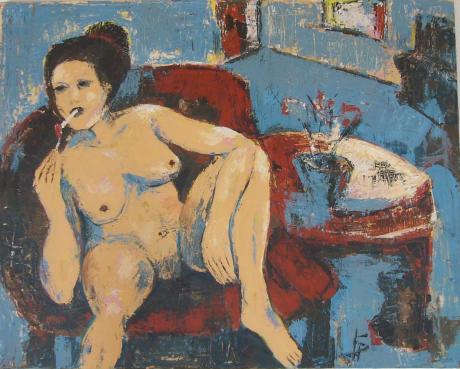 ---Akt im roten Sessel - Karl-Heinz Schicht - Array auf Array - Array - Array ---Akt im roten Sessel - Karl-Heinz Schicht - Array auf Array - Array - Array