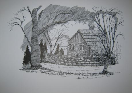 Alte Steinhütte im Wald - Sabina Breden - Array auf - Array - Alte Steinhütte im Wald - Sabina Breden - Array auf - Array -