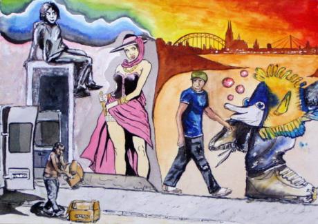 Wand-Malerei VI (Comic, Graffiti ) - Thomas Müller - Array auf Array - Array - Wand-Malerei VI (Comic, Graffiti ) - Thomas Müller - Array auf Array - Array -