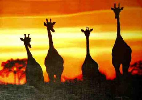 Giraffen im Sonnenuntergang - KingsArt - Array auf Array - Array - Giraffen im Sonnenuntergang - KingsArt - Array auf Array - Array -