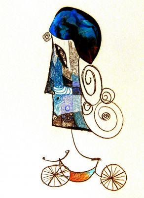 Mann auf Fahrrad - Katharina kathART - auf - Array - Mann auf Fahrrad - Katharina kathART - auf - Array -
