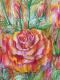 Rot-Gelbe Rose - Wolfgang Archibald Nagl - Aquarell auf Pappe - Sonstiges - Rot-Gelbe Rose - Wolfgang Archibald Nagl - Aquarell auf Pappe - Sonstiges -