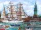 Hamburger Hafen - Wolfgang Archibald Nagl - Tempera auf - Sonstiges - Hamburger Hafen - Wolfgang Archibald Nagl - Tempera auf - Sonstiges -