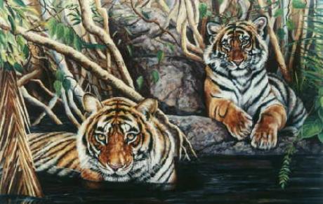 Tiger - Karin Broszeit-Borchert - Array auf Array - Array - Tiger - Karin Broszeit-Borchert - Array auf Array - Array -