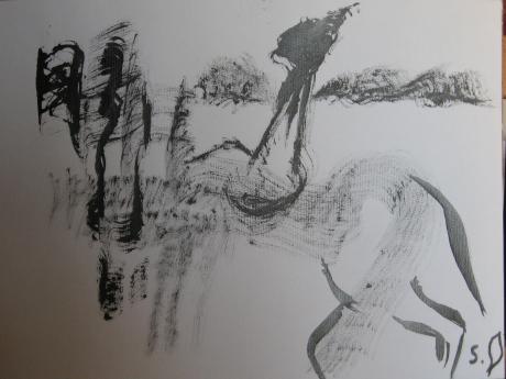 Pferd und Reiter - Salzblatt Annette Schaefer - Array auf - - Pferd und Reiter - Salzblatt Annette Schaefer - Array auf - -