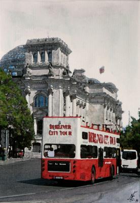 Citybus mit Reichstagsgebäude - Neithard Schmidt - Array auf Array - - Array Citybus mit Reichstagsgebäude - Neithard Schmidt - Array auf Array - - Array