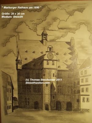 Marburg um 1870 Rathaus - Thomas Beschorner - Array auf Array - Array - Array Marburg um 1870 Rathaus - Thomas Beschorner - Array auf Array - Array - Array