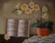 Orange Orchidee mit Widmung - Christin Dahms - Acryl auf Leinwand - Blumen-Stillleben - Realismus Orange Orchidee mit Widmung - Christin Dahms - Acryl auf Leinwand - Blumen-Stillleben - Realismus