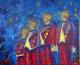 Männerquartett - Marie-Therese Schmahl - Acryl auf Leinwand - Menschen - Männerquartett - Marie-Therese Schmahl - Acryl auf Leinwand - Menschen -