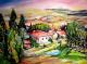In der Toskana (2009) - Werner Meier - Aquarell auf Papier - Landschaft - 