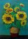 Sonnenblumen - Mircea Cozma - Ãl auf Leinwand - Stillleben - Gegenständlich Sonnenblumen - Mircea Cozma - Ãl auf Leinwand - Stillleben - Gegenständlich