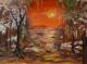 oranger Himmel - Karin Foellmer - Acryl auf Leinwand - Mystik-Landschaft - oranger Himmel - Karin Foellmer - Acryl auf Leinwand - Mystik-Landschaft -