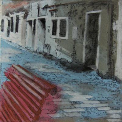 rote bank eine rote Bank in Venedig - daniela reifenrath - Array auf Array - - rote bank eine rote Bank in Venedig - daniela reifenrath - Array auf Array - -