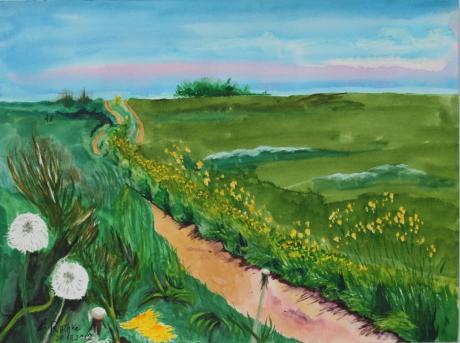 Landschaft mit Weg - Egon Rathke - Array auf - Array - Landschaft mit Weg - Egon Rathke - Array auf - Array -