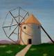 Spanische Windmühle - Wotan Sirius - Ãl auf Leinwand - Architektur-Landschaft - Spanische Windmühle - Wotan Sirius - Ãl auf Leinwand - Architektur-Landschaft -