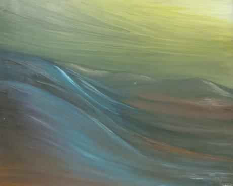 Hügel vor Zitronenhimmel - Jörg Büttner - Array auf Array - Array - 