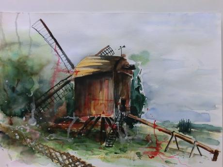 Bockwindmühle Petershagen - Evelyn Brosche - Array auf - Array - Bockwindmühle Petershagen - Evelyn Brosche - Array auf - Array -