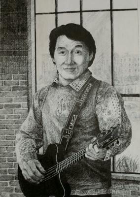 Jackie Chan mit Gitarre - Vilinskiy Nic - Array auf Array - Array - Jackie Chan mit Gitarre - Vilinskiy Nic - Array auf Array - Array -
