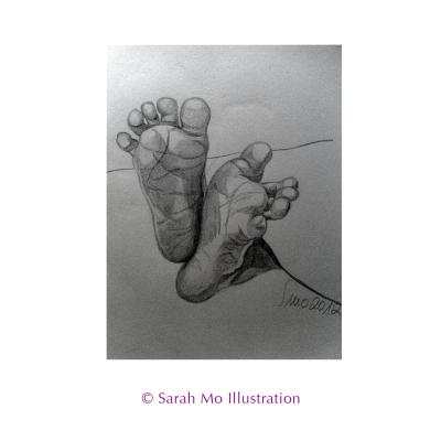 Babyfüße - Sarah Mo Illustration - auf - Array - Babyfüße - Sarah Mo Illustration - auf - Array -