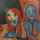 Zyklus Paare - 8 - Karl-Heinz Schicht - Acryl auf Leinwand - Menschen - Expressionismus Zyklus Paare - 8 - Karl-Heinz Schicht - Acryl auf Leinwand - Menschen - Expressionismus