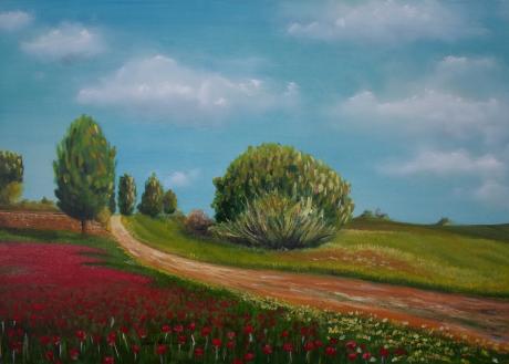 Feld mit oten Blumen - Saad Murad - Array auf Array - - Array Feld mit oten Blumen - Saad Murad - Array auf Array - - Array