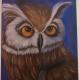 Eule Klara - Liubov Korznikova - Ãl auf Leinwand - Vögel - Eule Klara - Liubov Korznikova - Ãl auf Leinwand - Vögel -