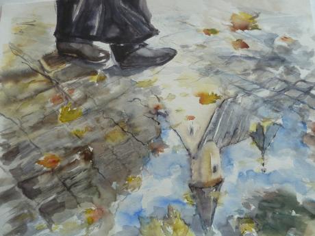 Spiegelung am Kapellplatz in Altötting - Roswitha Kallfaß - Array auf - Array - Spiegelung am Kapellplatz in Altötting - Roswitha Kallfaß - Array auf - Array -