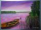 Abendstimmung am See - Sandra Sobota - Acryl auf Leinwand - See-Abend - Abendstimmung am See - Sandra Sobota - Acryl auf Leinwand - See-Abend -