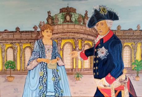 Merkel beim alten Fritz - Thomas Duessel - Array auf - - Merkel beim alten Fritz - Thomas Duessel - Array auf - -