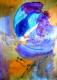 Unfinished work in cosmos - david hatton - Acryl auf Papier - Abstrakt - Abstrakt