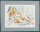 Kurvenreiche sexy Frau - Marita Zacharias - Aquarell auf  - weiblich-Liebe - Figuration-GegenstÃ¤ndlich-Realismus